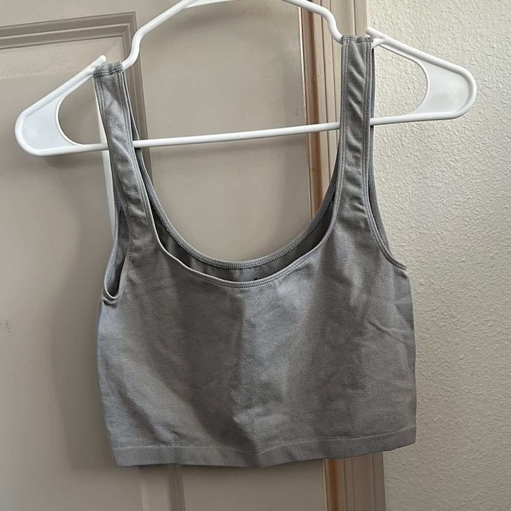 Free People Intimately - Gray Cropped Tank Top